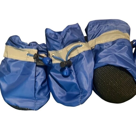 Paw Protectors Reflective Blue XL Water-Resistant Bungee Secure Dog Shoes NEW - Picture 3 of 4
